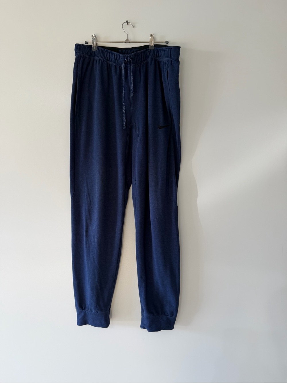 Nike Men's Navy Blue Drawstring Joggers Dri-fit